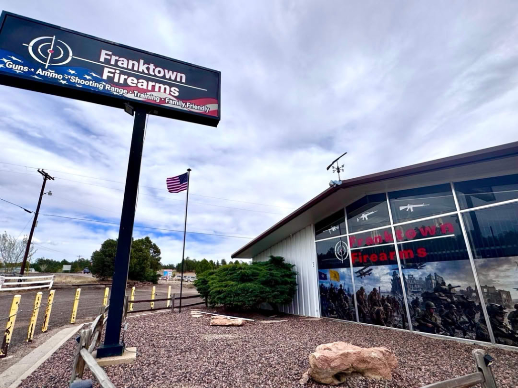 Outside image of storefront. Franktown Firearms in Franktown, CO